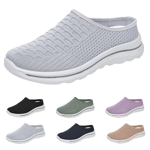 Orthopädische Schuhe Damen Sandalen Vorne Geschlossen Schlupfschuhe Krankenschwester Schuhe Mesh Slip On Atmungsaktiv Sandals Leichte Schlappen Clogs Damen-Hausschuhe Outdoor Walkingschuhe von Generic