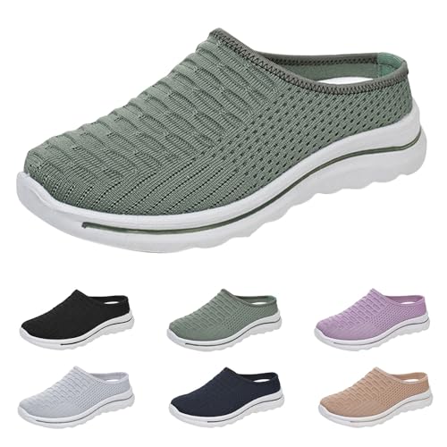 Orthopädische Schuhe Damen Sandalen Vorne Geschlossen Schlupfschuhe Krankenschwester Schuhe Mesh Slip On Atmungsaktiv Sandals Leichte Schlappen Clogs Damen-Hausschuhe Outdoor Walkingschuhe von Generic