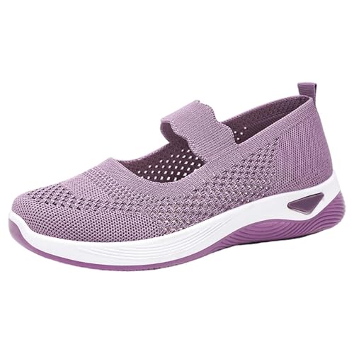 Orthopädische Schuhe Damen Sneaker Freizeitschuhe Damen Mesh Flache Schuhe Weich Bequem Trekkingschuhe Atmungsaktiv Fitnessschuhe Modisch Joggingschuhe rutschfest Sommerschuhe Schnell Trocknend von Generic