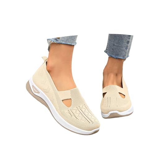 Orthopädische Schuhe Damen Walkingschuhe Damen Leicht Weite H Vermascht Atmungsaktive Lässige Komfort Laufschuhe Bequeme Outdoor Sommerschuhe Turnschuhe von Generic