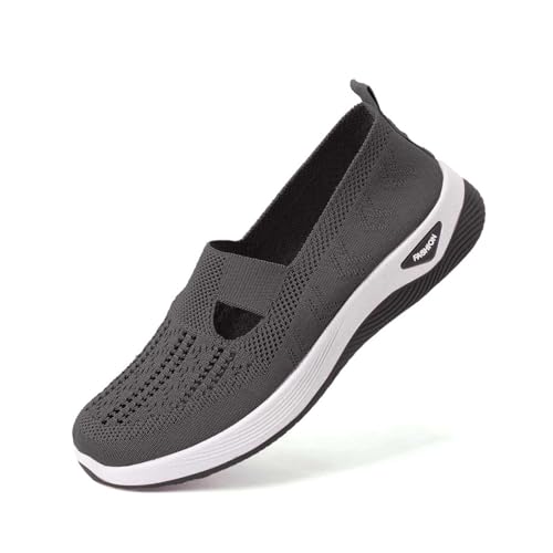 Orthopädische Schuhe Damen Weite H Krankenschwester Leichte Sommerschuhe Atmungsaktives Vermascht Freizeitschuhe Memory Schaum Sportschuhe Sneaker Walkingschuhe von Generic
