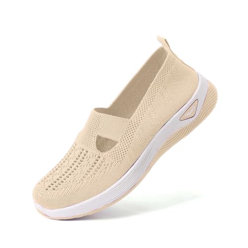 Orthopädische Schuhe Damen Weite H Krankenschwester Leichte Sommerschuhe Atmungsaktives Vermascht Freizeitschuhe Memory Schaum Sportschuhe Sneaker Walkingschuhe von Generic