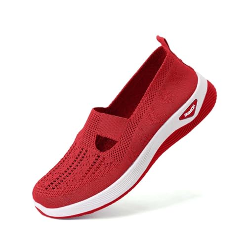 Orthopädische Schuhe Damen Weite H Krankenschwester Leichte Sommerschuhe Atmungsaktives Vermascht Freizeitschuhe Memory Schaum Sportschuhe Sneaker Walkingschuhe von Generic