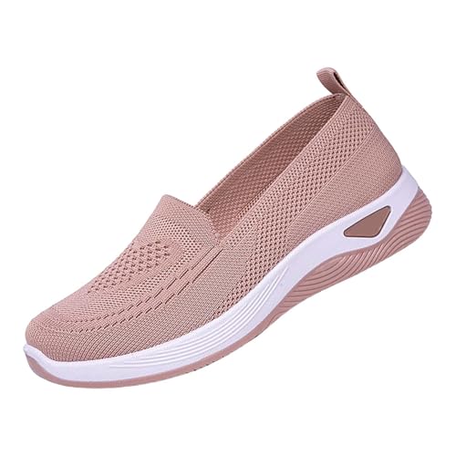 Orthopädische Schuhe Damen Weite H Schlupfschuhe Laufschuhe für Breite Fuß Sommer Barfußschuhe Frauen Leichte Atmungsaktive 2025 Trainer Bequeme Turnschuhe Walkingschuhe Straßenlaufschuhe von Generic