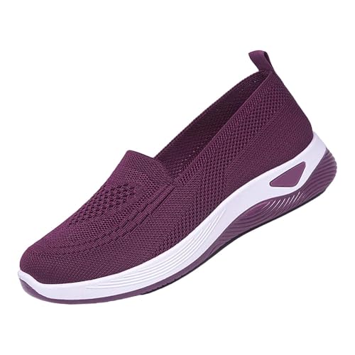 Orthopädische Schuhe Damen Weite H Schlupfschuhe Laufschuhe für Breite Fuß Sommer Barfußschuhe Frauen Leichte Atmungsaktive 2025 Trainer Bequeme Turnschuhe Walkingschuhe Straßenlaufschuhe von Generic