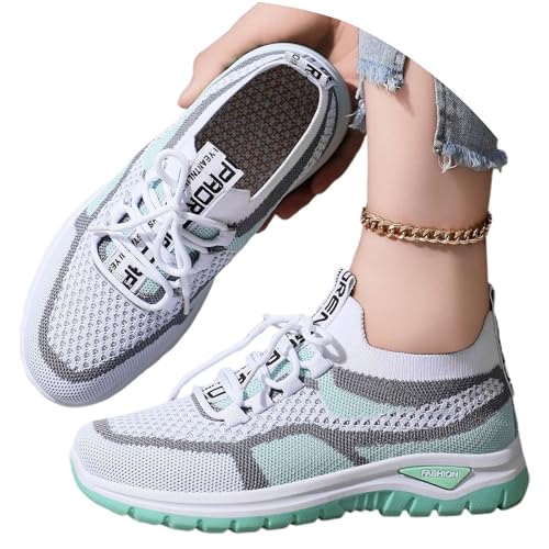 Orthopädische Schuhe Damen einfache Barfuß-Zehenschuhe Weicher Sohle Turnschuhe Leichtgewichts Atmungsaktiv Tragbar Shock Absorbing Laufschuhe Leichtgewicht Luftkissen Fashion von Generic