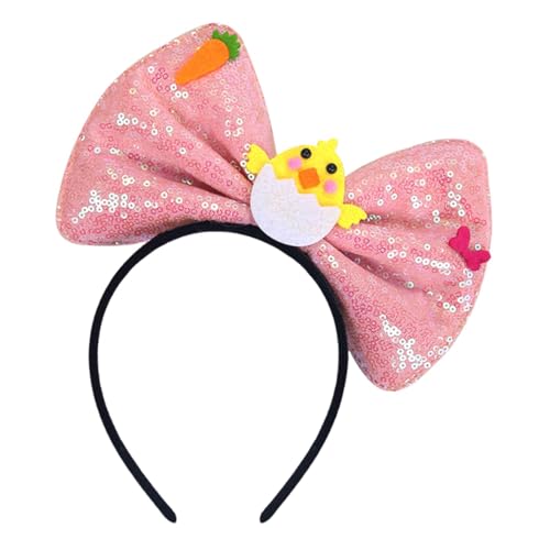 Ostern Bowknot Stirnbänder | Paillettenschleife Kopfschmuck | Stilvolle Fotografie Haarrequisite | Vielseitiges Schleifen-Stirnband für Erwachsene Frauen, Teenager-Mädchen für Ostern, Fotos und von Generic