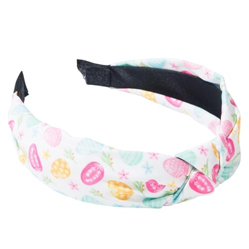 Ostern-Stirnbänder für Mädchen,Ostern-Stirnband - Geknotetes Stirnband Haarschmuck - Stirnband mit Hasen-Ei-Aufdruck, Frühlings- und Urlaubsaccessoires für Damen von Generic