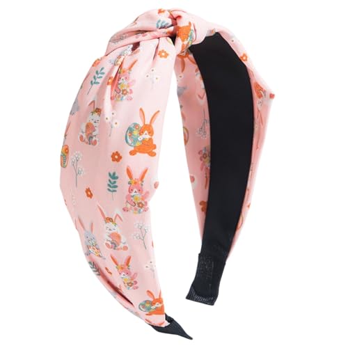 Ostern Stirnband Druck Breites Osterstirnband Ostern Breites Stirnband für Frauen Haarreifen mit Knotendesign für Hochzeit Urlaub Dating Reisen D von Generic