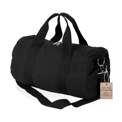 Outdoor-Grillwerkzeug-Organizer, Leinwand, 49 x 29 x 29 cm, Handschlaufe, schwarz, Werkzeug-Organisation, Outdoor-Grillen Outdoor-Grillwerkzeug-Organizer, Leinwand, 49 x 29 x 29 cm, Handschlaufe, schwarz, Werkzeug-Organisation, Outdoor-Grillen von Generic