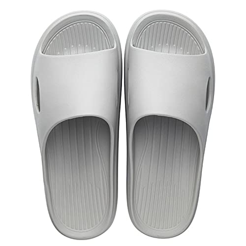 Outdoor-Hausschuhe, weiche, dicke, rutschfeste Sohlen, Paare, super Badeslip, Herren-Slipper Hub Schuhe Herren (Grey, 40-41) von Generic