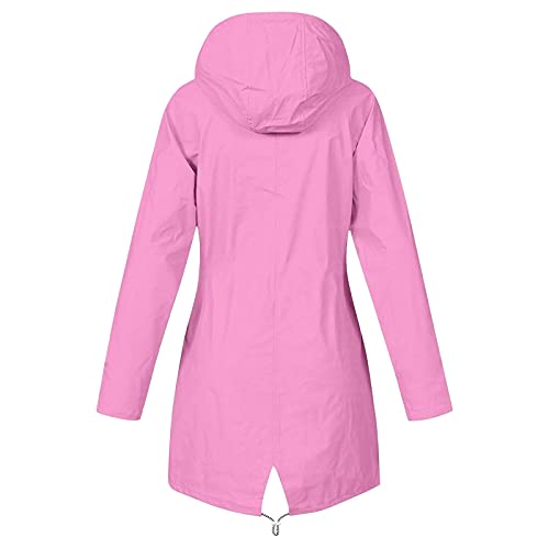Outdoorjacke Übergangsjacke Damen Wasserdicht Atmungsaktiv Regenjacke Damen Jacke Sommer Leicht Softshelljacke Größen Regenmantel Leicht Jacke Windbreaker mit KapuzeFahrradjacke Kapuzenpullover von Generic