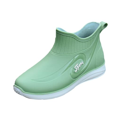 Outlet Angebote Gummistiefel Stiefeletten Damen Halbhohe Boots Gefüttert Regenstiefel Gartenschuhe Gummistiefeletten Wasserdichte Leichte Atmungsaktiv Rutschfest Schlupfstiefel Bequem von Generic