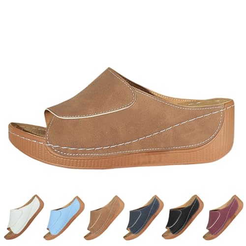 Outlet Angebote Hausschuhe Damen Keilabsatz Bequemer Sandalen Dicker Einfache Casual Outdoor Freizeitschuhe Atmungsaktives Schlappschuhe Hallux Valgus Flach Leichte Strandsandalen Outlet Angebote Hausschuhe Damen Keilabsatz Bequemer Sandalen Dicker Einfache Casual Outdoor Freizeitschuhe Atmungsaktives Schlappschuhe Hallux Valgus Flach Leichte Strandsandalen von Generic