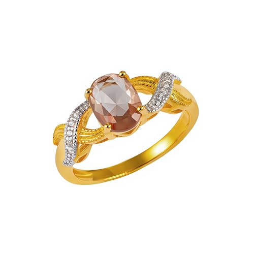 Ovaler 8 * 6mm Sultanit Ring 925 Sterling Silber Farbwechsel Nano Diaspore Zultanit Edelstein Feiner Modeschmuck für Frauen (9) von Generic