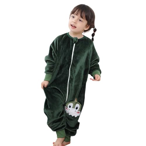 Overall Baby Niedlicher Cartoon Tier Fleece Strampler Langarm Schlafanzüge Neugeborene Weich Atmungsaktiv Schlafstrampler Herbst Winter Warm Jumpsuit 0-6 Jahre von Generic