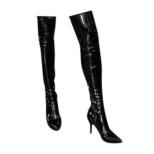 Overknee Stiefel Mit Absatz Damen Herbst Leder Stiefel Western Elegant Cowboystiefel Braune Chelsea Boots Schwarze Knee Boots Spitz Herbststiefel Braune Outdoor Halbhoch Stiefeletten von Generic
