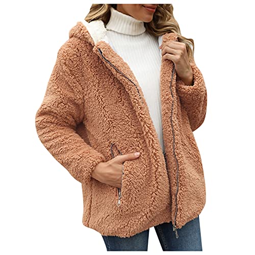 Oversize Jacke Damen -Herbst-/Winter-warmer Fleece-Mantel aus Lammwolle und Fleece Online Shop – Mode von Generic