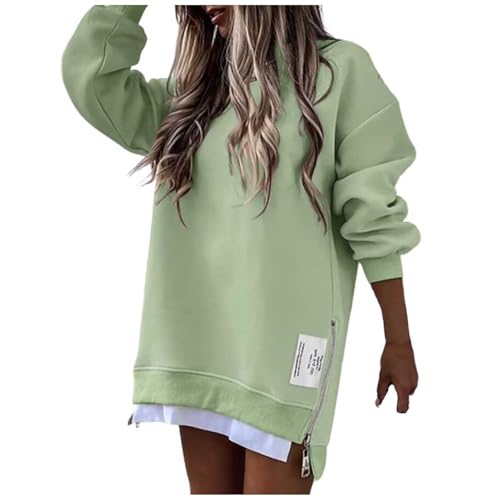 Oversize Sweatshirt Damen Herbst Pullover Elegant Sweatpullover ohne Kapuze Casual Pulli Loose Fit Einfarbig Winterpullover Trendy Moderne Langarmshirt Neueste Herbstmode Damen 2025 Oversize Sweatshirt Damen Herbst Pullover Elegant Sweatpullover ohne Kapuze Casual Pulli Loose Fit Einfarbig Winterpullover Trendy Moderne Langarmshirt Neueste Herbstmode Damen 2025 von Generic