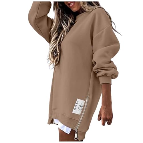 Oversize Sweatshirt Damen Herbst Pullover Elegant Sweatpullover ohne Kapuze Casual Pulli Loose Fit Einfarbig Winterpullover Trendy Moderne Langarmshirt Neueste Herbstmode Damen 2025 Oversize Sweatshirt Damen Herbst Pullover Elegant Sweatpullover ohne Kapuze Casual Pulli Loose Fit Einfarbig Winterpullover Trendy Moderne Langarmshirt Neueste Herbstmode Damen 2025 von Generic