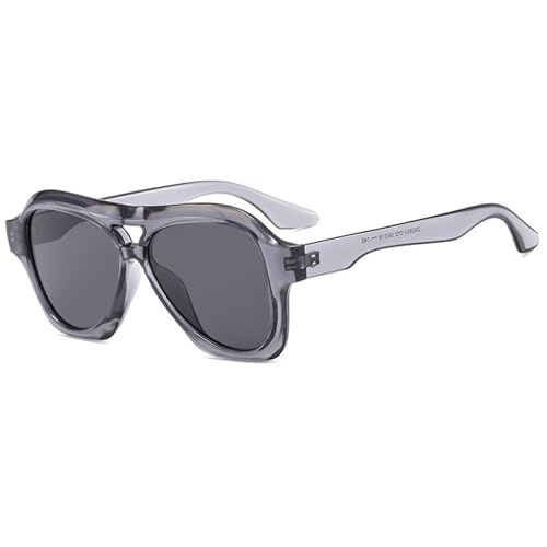 Oversized Frame Herren Outdoor Pendler Sonnenbrille Damen Strand Urlaub Foto Sonnenbrille(Gray) von Generic