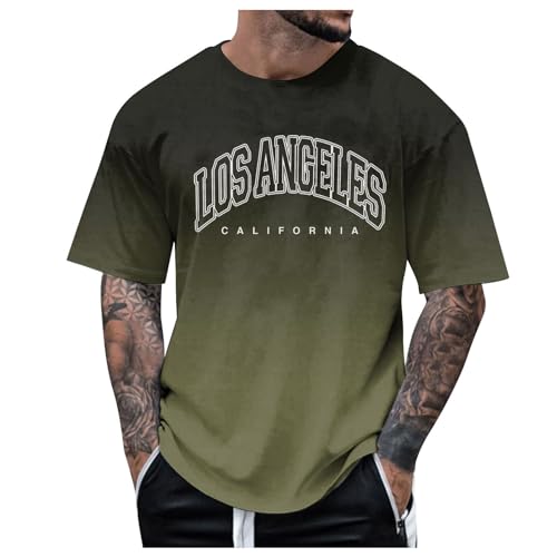 Oversized Tshirt Herren Mode Shirt Rundhals Sommershirt Mit Los Angeles Grafik Sommer Strandshirt Bequeme Gradient Freizeitshirt Kurzarm Lang Tops T Shirt Casual Lose Männer Sportshirts Oversized Tshirt Herren Mode Shirt Rundhals Sommershirt Mit Los Angeles Grafik Sommer Strandshirt Bequeme Gradient Freizeitshirt Kurzarm Lang Tops T Shirt Casual Lose Männer Sportshirts von Generic