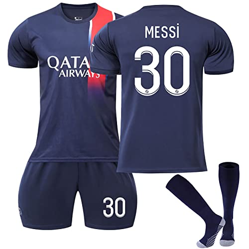 Paris Trikot Kinder, Nr.30/10/7 Erwachsene 23/24 Paris Neues Fußball Trikot, Paris Trainingsanzug Fussball Jersey, Jungen Herren Sportshirt, Shorts und Socken Paris Fußballtrikots Set,kid26 von Generic