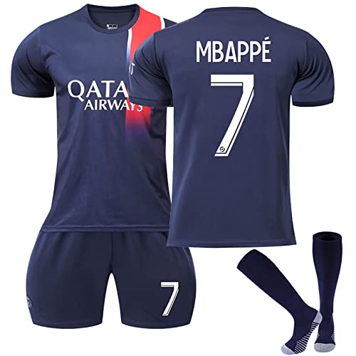 Paris Trikot Kinder, Nr.30/10/7 Erwachsene 23/24 Paris Neues Fußball Trikot, Paris Trainingsanzug Fussball Jersey, Jungen Herren Sportshirt, Shorts und Socken Paris Fußballtrikots Set,L von Generic