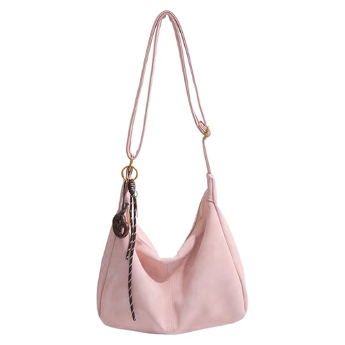 PU Leder Retro Sling -Beutel große Kapazitäts -Umhängetasche Arbeit TOTE Handtasche (rosa) von Generic