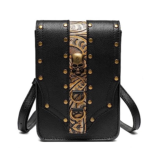 PU-Leder Steampunk Hüfttaschen Gothic personalisierte Tasche Männer und Frauen Wandern Fanny Pack Reisetaschen von Generic