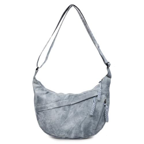 PU Leder Umhängetasche for Frauen männt Crescent Crossbody -Handtaschen mit Polyesterfutter und Taschenbörsen von Generic
