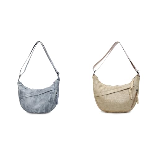 PU Leder Umhängetasche for Frauen männt Crescent Crossbody -Handtaschen mit Polyesterfutter und Taschenbörsen von Generic