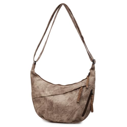 PU Leder Umhängetasche for Frauen männt Crescent Crossbody -Handtaschen mit Polyesterfutter und Taschenbörsen von Generic