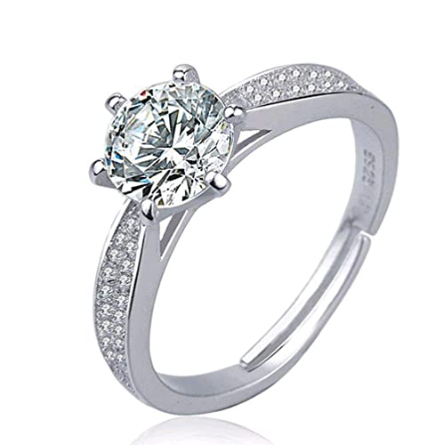 PULABO Frauen Ring Klassische Zirkonia Einstellbare Offenen Ring Hochzeit Schmuck Robust und kostengünstig tragbar von Generic