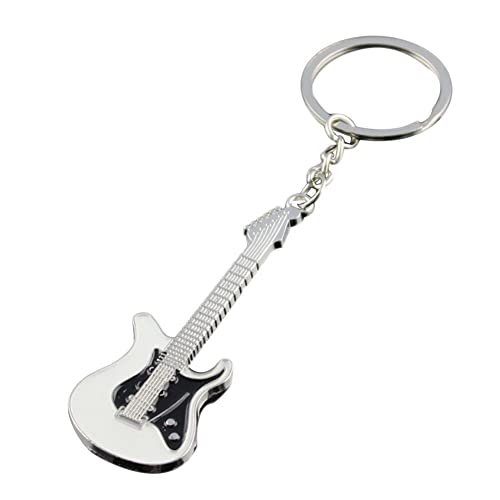 PULABO Schlüsselring Schlüsselbund Nette Gitarre Anhänger Frauen Männer Geschenk Verschlüsse Für Schlüsselbeutel Ornamente Kleine Souvenir Geburtstagsgeschenk Grau Exquisite Verarbeitung langlebig von Generic