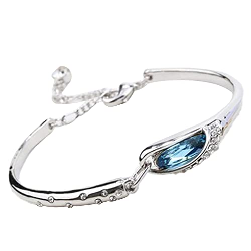 PULABO Sterling Silber Armband, Strass Kristall Glas Schuhe 925 Sterling Silber Verstellbare Schnalle Kette Armbänder Armreifen Modeschmuck für Frauen Armband langlebig von Generic
