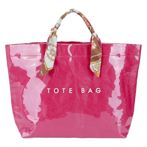 PVC -Einkaufstasche Umhängetasche Großer Einkaufstasche Hobo -Tasche for Frauen (karminrot rot) von Generic