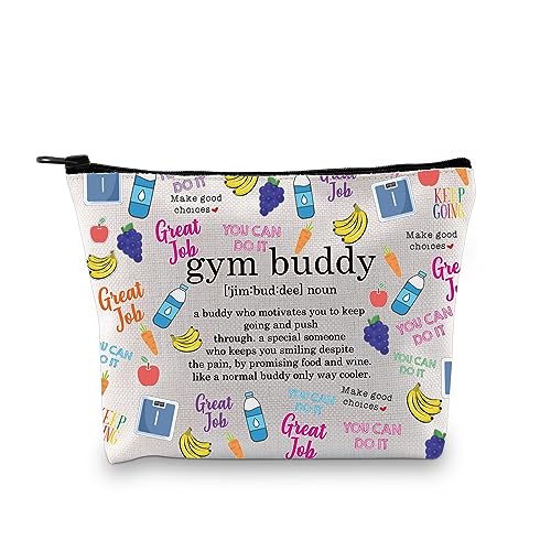 PYOUL Gym Lover Geschenk Gym Buddy Definition Make-up Tasche Fitness Trainer Kosmetik Fitness Geschenk Workout Buddy Geschenk, Gym Buddy Definit B von Generic