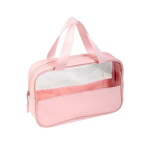 Pack Reise-Kulturbeutel für Frauen Mädchen, kleine Kosmetiktaschen mit Reißverschluss, tragbarer Kulturbeutel, Make-up-Tasche für Reisen ShG184 (Hot Pink, One Size) von Generic