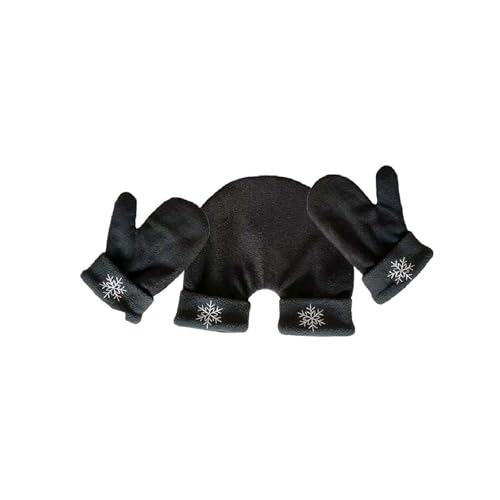 Pärchen Handschuhe | Couple Winterhandschuhe | Partnerhandschuhe | Paar Handschuhe für zwei | Partner Handschuhe | 3-teilige Dicker und Warmer Handschuh | Tunnelhandschuhe für Paare (Schwarz, M) von Generic