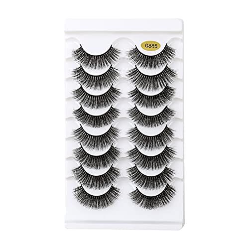 Pairs Volume 8D Pack Dramatic Lashes Lashes Cat- False Multipacks Wispy Faux Minks Long 8 Thick Eyelashes Lashes Eyelashes Eyeliner Wasserfest (F, One Size) von Generic