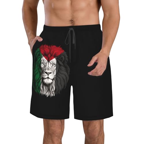 Palästina Palästinensische Löwenflagge Herren Jogginghose Freizeit Sporthose Jogger Strandkleidung Mit Mesh Futter Badeshorts M Palästina Palästinensische Löwenflagge Herren Jogginghose Freizeit Sporthose Jogger Strandkleidung Mit Mesh Futter Badeshorts M von Generic