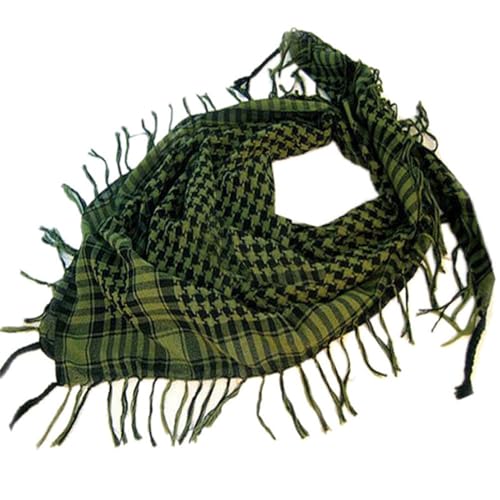 Palästinenser Tuch Damen Herren Palituch Palästinenser Arafat Tuch Klassisches Halstuch mit Fransen Shemagh Mode-Accessoire für Junge Männer und Frauen jeden Alters (Grün) von Generic