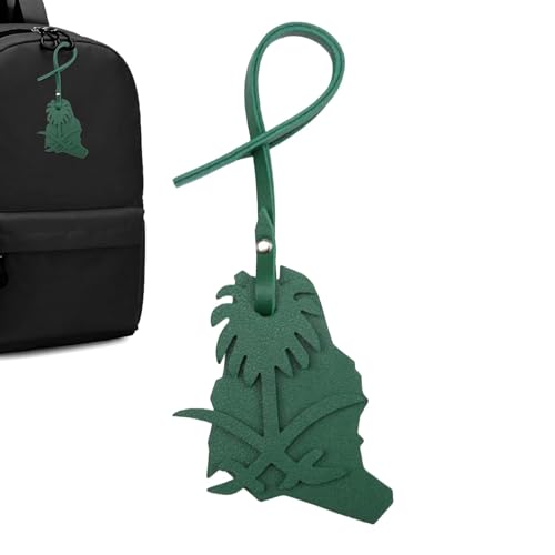 Palme Ornament | PU Leder Auto Anhänger Dekoration Mode Mehrzweck Schultasche Handtaschen Anhänger Palme von Generic