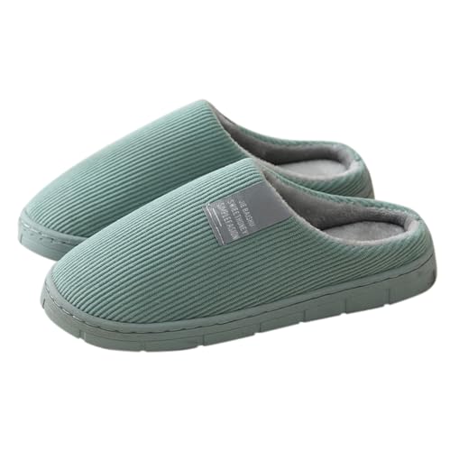 Pantoffel Damen Mit Fussbett: Hausschuhe Damen Plüsch Dicke Sohle Pantoffel Winter Warm Schlappen rutschfeste Hauspantoffeln Für Den Innenbereich Home Slipper Geschlossen Zehen Schlappen von Generic