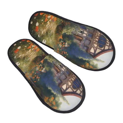 Pantoffeln Bauerngarten Kunstalpaka Baumwolle Pantoffeln Flauschiges Slippers Für Weihnachten Schlafzimmer Winter M von Generic