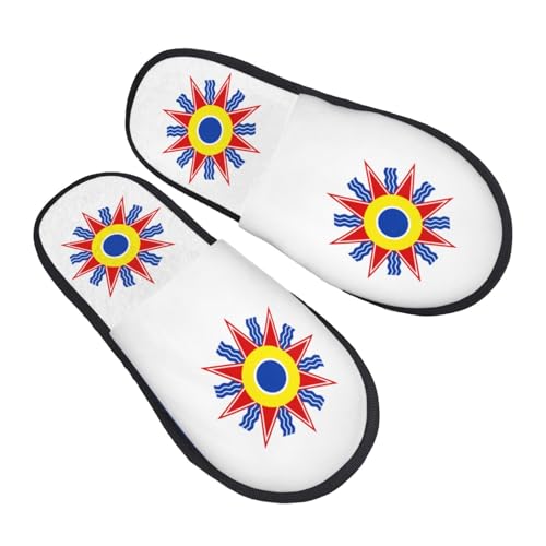 Pantoffeln Chaldäische Flagge Leichte Baumwolle Pantoffeln Scuff Hauspantoffeln Für Schlafzimmer Drinnen Weihnachten M von Generic