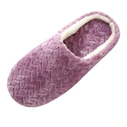 Pantoffeln Damen Winter, Hausschuhe Damen Warm Slipper Elegant Hüttenschuhe Flach Hausschlappen Rutschfest Winterschuhe Indoor Haushaltsschuhe Bequem Heimschuhe Plüsch Schlupfschuhe von Generic