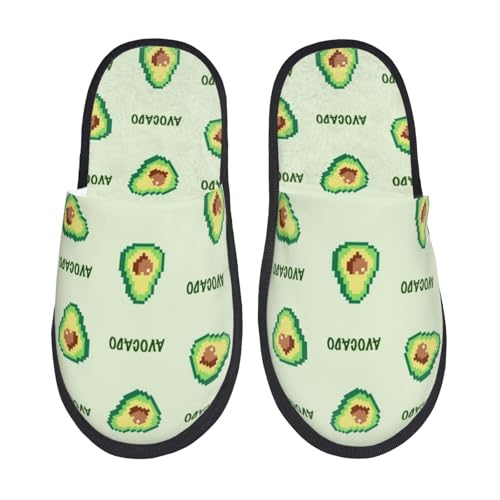 Pantoffeln Grüne Avocado Scuff Slippers Bequeme Hausschuhe Für Unisex Draußen Weihnachten M von Generic