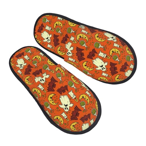Pantoffeln Halloween-Süßigkeiten Oder -Süßigkeiten Flauschiges Slippers Kunstalpaka Hausschuhe Für Weihnachten Schlafzimmer Drinnen L von Generic